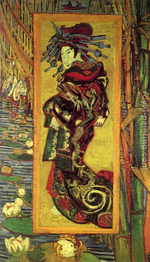 Vincent Van Gogh : Japonaiserie:Oiran (after Kesai Eisen)
